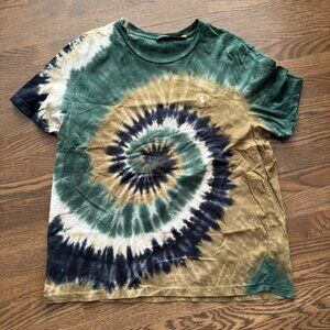 POLO Ralph Lauren Cotton spiral Tie dyed Tee Shirt top Women's XL